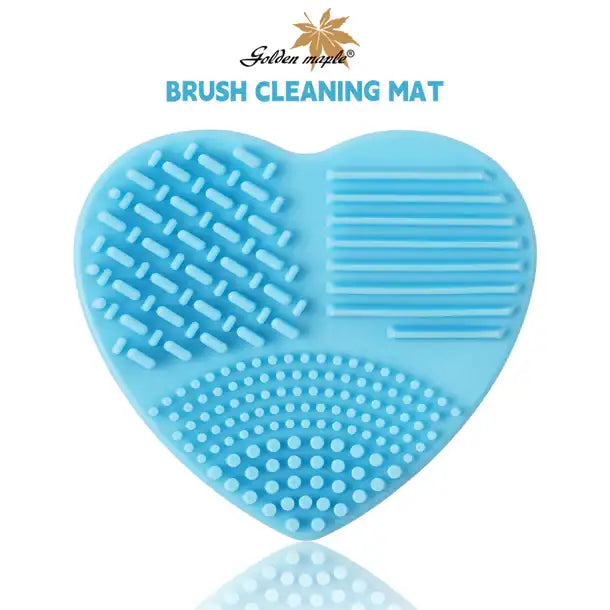 Soft Silicone Brush Cleaner Golden Maple – silikonowy czyścik do pędzli malarskich w kształcie serca, kolor niebieski i miętowy
