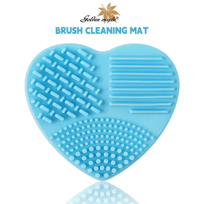 Soft Silicone Brush Cleaner Golden Maple – silikonowy czyścik do pędzli malarskich w kształcie serca, kolor niebieski i miętowy
