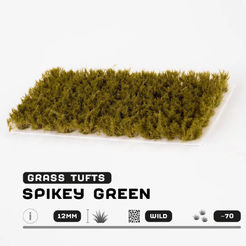 Spikey Green Gamers Grass - tufty 12mm arkusz Wild 70 sztuk - Gamers Grass