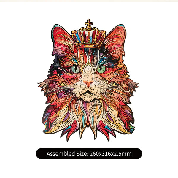 Koci Król Rowood TA002 Cat King – pudełko zestawu Rowood Puzzle Paradise Cat King TA002 na czarnym tle z ilustracją kota w koronie i oznaczeniem 200 elementów