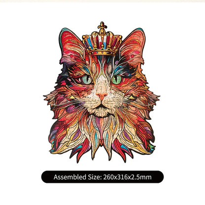 Koci Król Rowood TA002 Cat King – pudełko zestawu Rowood Puzzle Paradise Cat King TA002 na czarnym tle z ilustracją kota w koronie i oznaczeniem 200 elementów
