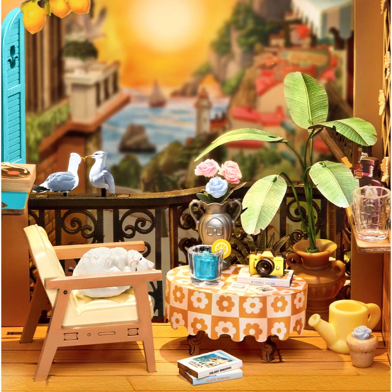 Sunset Isle Rolife TGB18 – pudełko zestawu Booknook and Wonderland: 284 el., LED, 14+, poziom Intermediate