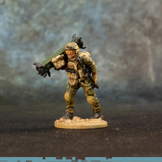 Task Force Enforcer – figurka operatora SOF z wyrzutnią ENFORCER, żywica 28mm, pomalowana, Spectre Operations
