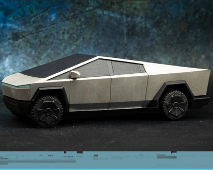The Edison Spectre Miniatures – elektryczny pickup futurystyczny żywica 1/50 widok z boku, srebrny
