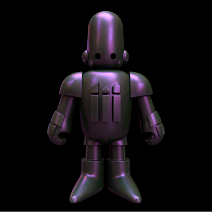 Efekt sprayu Efekt sprayu Toxic Purple Colorshift Chameleon Green Stuff World - zmiana kolorów na figurce robota miniatura fioletowo-zielonyChameleon Green Stuff World - zmiana kolorów na figurce robota miniatura fioletowo-zielony