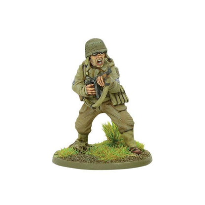 Pojedynczy żołnierz GI z Thompson SMG