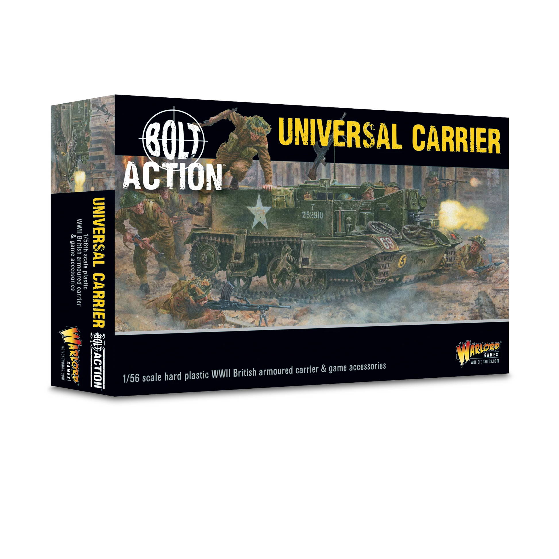 Universal Carrier Bren Carrier - Bolt Action 28mm - pudełko plastikowy model pojazdu British armoured carrier - Warlord Games