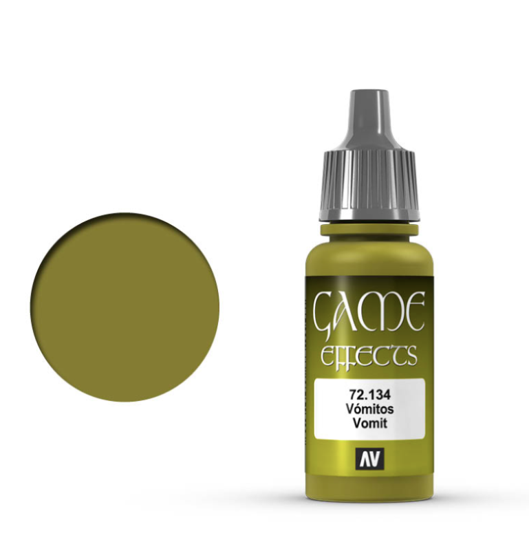 Vallejo Game Color Effects Vomit 72.134 - oliwkowozielona farba akrylowa 17ml do efektów specjalnych na figurkach i miniaturach fantasy - Vallejo