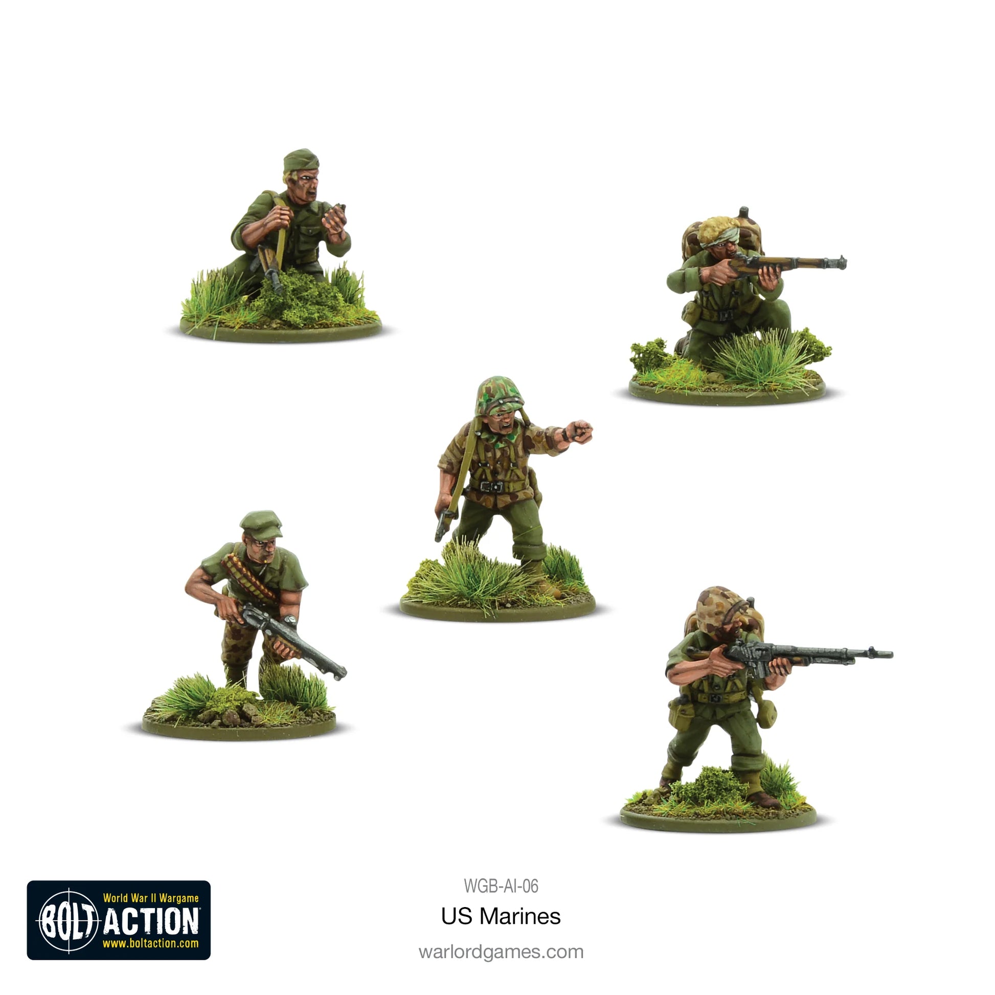 5 Marines Command Team - oficer dowódca + Thompson + BAR
