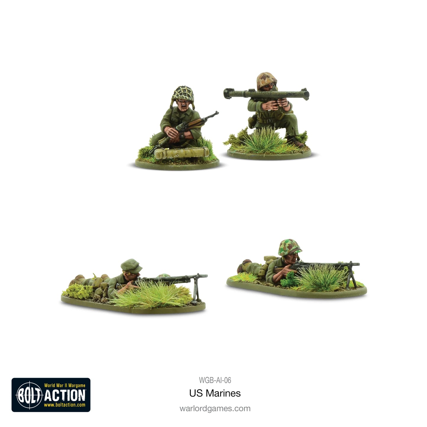 4 Marines Support Teams - Bazooka + 2x LMG leżące
