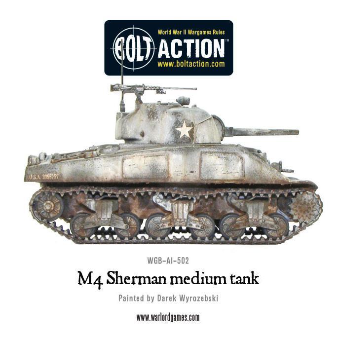 M4 Sherman kamuflaż zimowy widok z przodu z weathering rdza