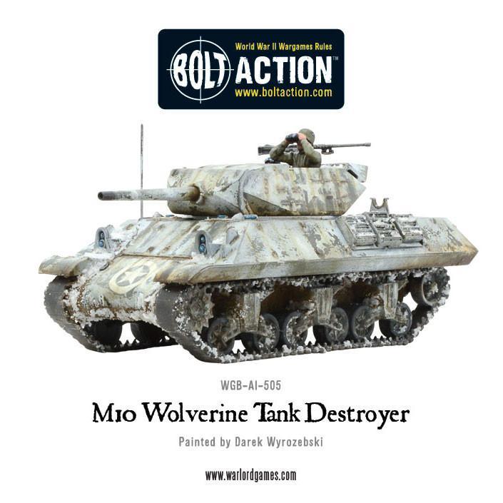 M10 Wolverine US Army kamuflaż zimowy z załogantem
