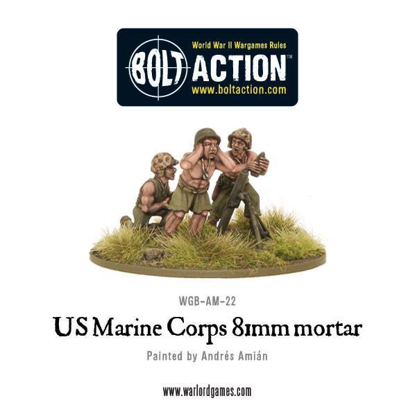 3 Marines z moździerzem średnim 81mm bez koszulek