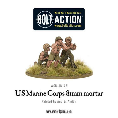 3 Marines z moździerzem średnim 81mm bez koszulek