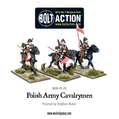 Polish Army Cavalrymen – widok z boku, polska kawaleria konna 28mm Bolt Action Warlord Games
