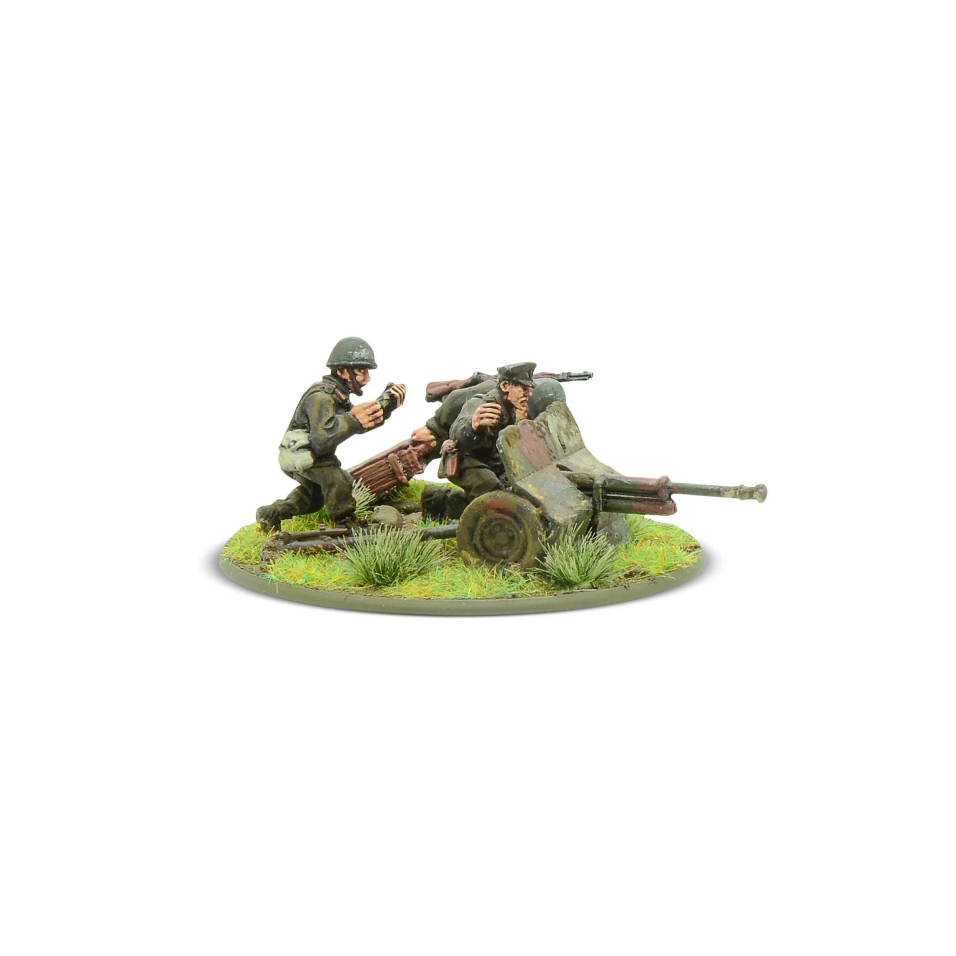 Polish Army Bofors 37mm Anti-Tank Gun Warlord Games WGB-PI-29 – działko przeciwpancerne Bofors wz. 36 z 2 figurkami obsługi Wojska Polskiego: celowniczy i ładowniczy, metal 28mm Bolt Action