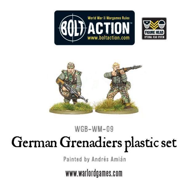 German Grenadiers - Bolt Action 28mm - żołnierze z STG44 w mundurach M44 i zeltbahn - detale wyposażenia - Warlord Games