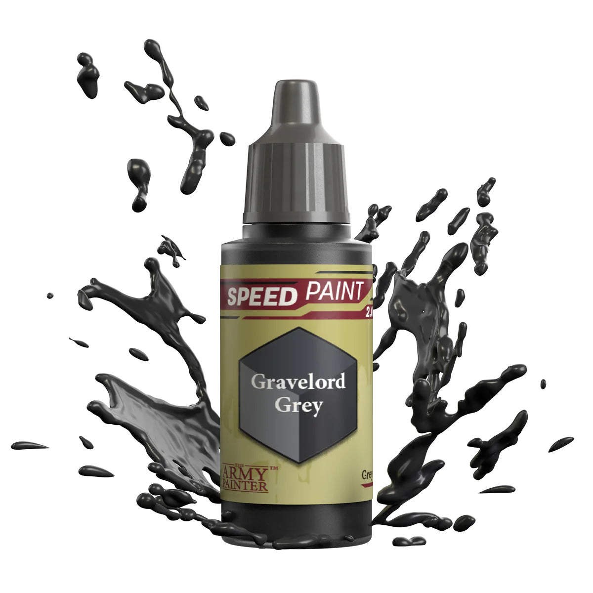 Gravelord Grey 18ml Speedpaint 2.0 z rozbryzgiem farby - farba one-coat do szybkiego malowania figurek - The Army Painter
