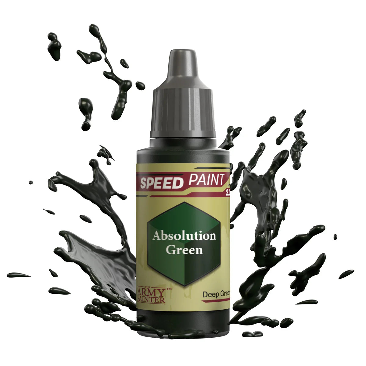 Absolution Green 18ml Speedpaint 2.0 z rozbryzgiem farby - farba one-coat do szybkiego malowania figurek - The Army Painter
