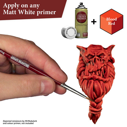 Speedpaint 2.0 - efekt one-coat z automatycznym cieniowaniem i podświetleniem - Blood Red na figurce sowy
