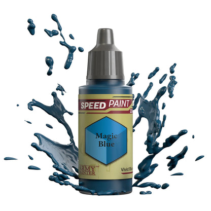 Magic Blue 18ml Speedpaint 2.0 z rozbryzgiem farby - farba one-coat do szybkiego malowania figurek - The Army Painter
