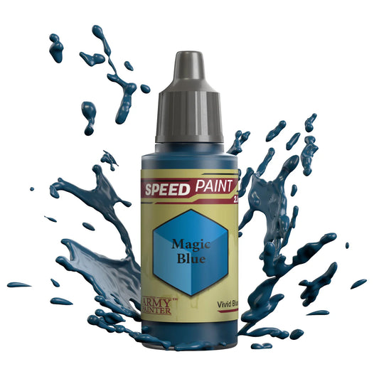 Magic Blue 18ml Speedpaint 2.0 z rozbryzgiem farby - farba one-coat do szybkiego malowania figurek - The Army Painter
