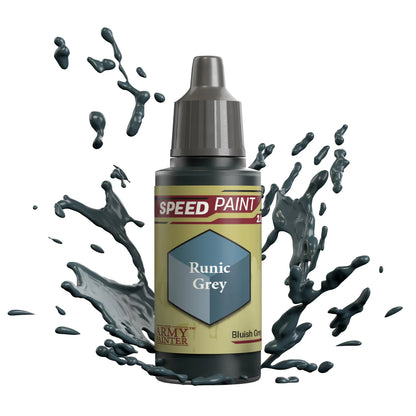 Runic Grey 18ml Speedpaint 2.0 z rozbryzgiem farby - farba one-coat do szybkiego malowania figurek - The Army Painter
