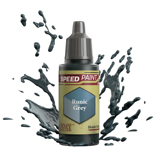 Runic Grey 18ml Speedpaint 2.0 z rozbryzgiem farby - farba one-coat do szybkiego malowania figurek - The Army Painter
