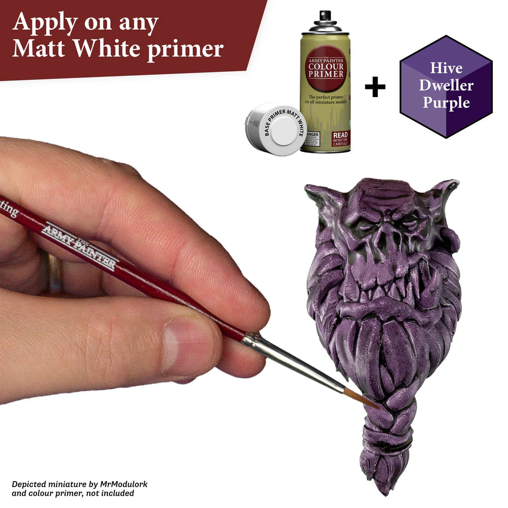 Speedpaint 2.0 - efekt one-coat z automatycznym cieniowaniem i podświetleniem - Hive Dweller Purple na figurce sowy
