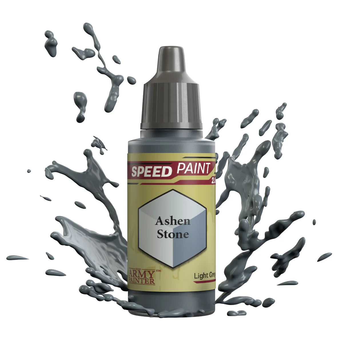 Ashen Stone 18ml Speedpaint 2.0 z rozbryzgiem farby - farba one-coat do szybkiego malowania figurek - The Army Painter
