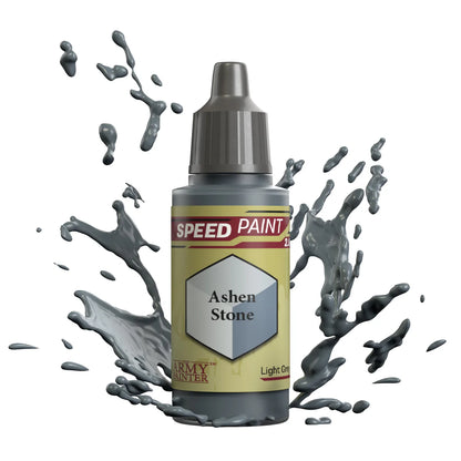 Ashen Stone 18ml Speedpaint 2.0 z rozbryzgiem farby - farba one-coat do szybkiego malowania figurek - The Army Painter
