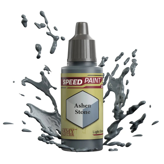 Ashen Stone 18ml Speedpaint 2.0 z rozbryzgiem farby - farba one-coat do szybkiego malowania figurek - The Army Painter
