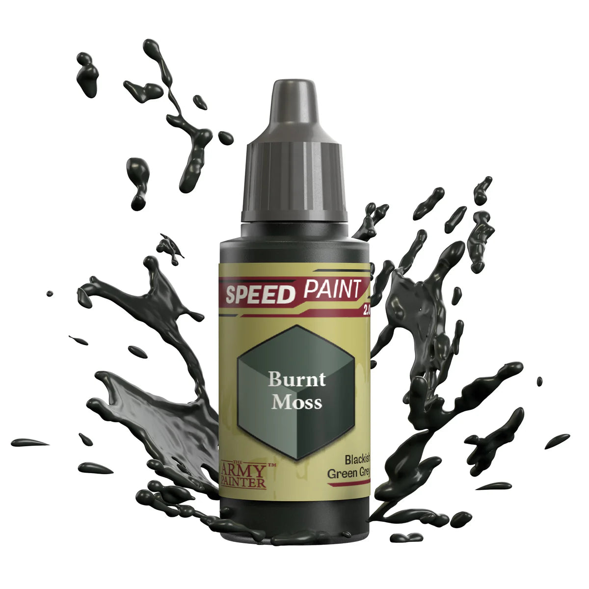 Burnt Moss 18ml Speedpaint 2.0 z rozbryzgiem farby - farba one-coat do szybkiego malowania figurek - The Army Painter
