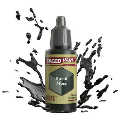 Burnt Moss 18ml Speedpaint 2.0 z rozbryzgiem farby - farba one-coat do szybkiego malowania figurek - The Army Painter
