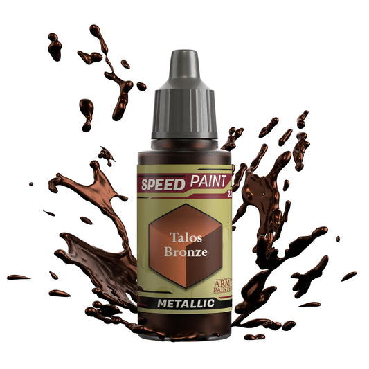Talos Bronze 18ml Speedpaint 2.0 z rozbryzgiem farby - farba one-coat do szybkiego malowania figurek - The Army Painter
