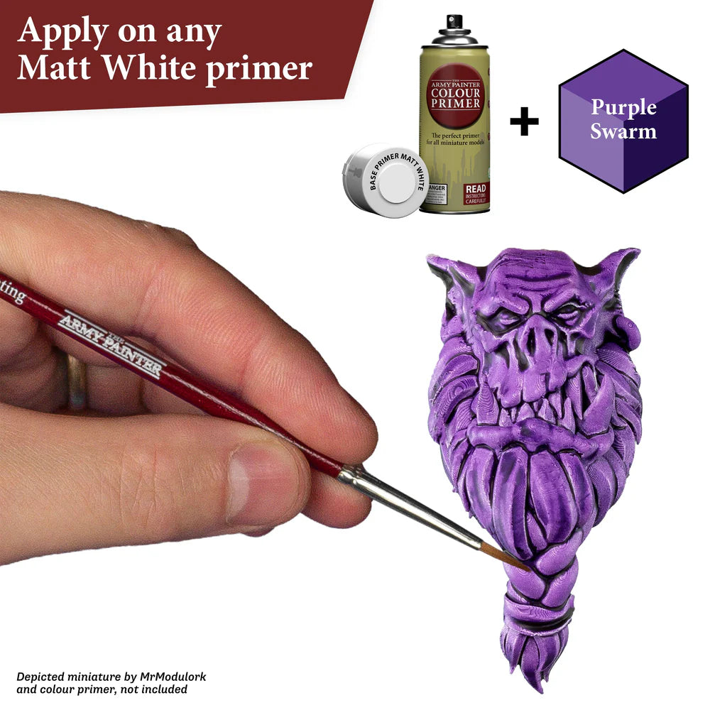 Speedpaint 2.0 - efekt one-coat z automatycznym cieniowaniem i podświetleniem - Purple Swarm na figurce sowy
