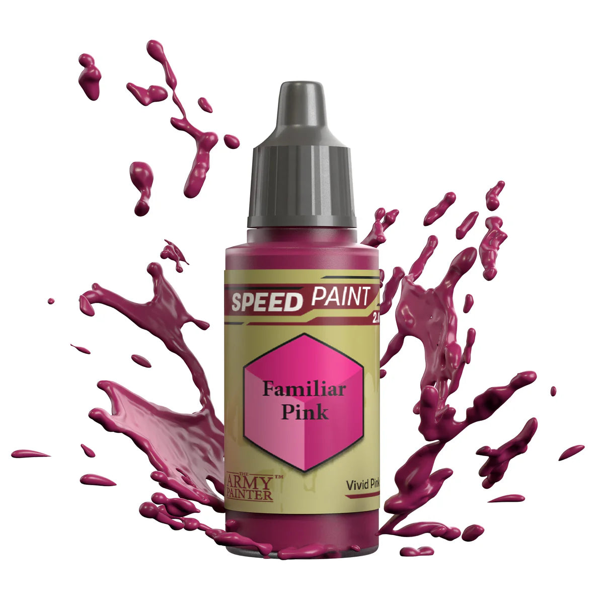 Familiar Pink 18ml Speedpaint 2.0 z rozbryzgiem farby - farba one-coat do szybkiego malowania figurek - The Army Painter
