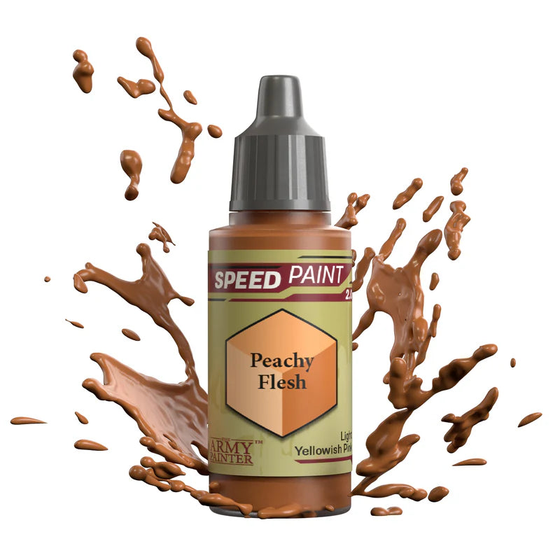 Peachy Flesh 18ml Speedpaint 2.0 z rozbryzgiem farby - farba one-coat do szybkiego malowania figurek - The Army Painter
