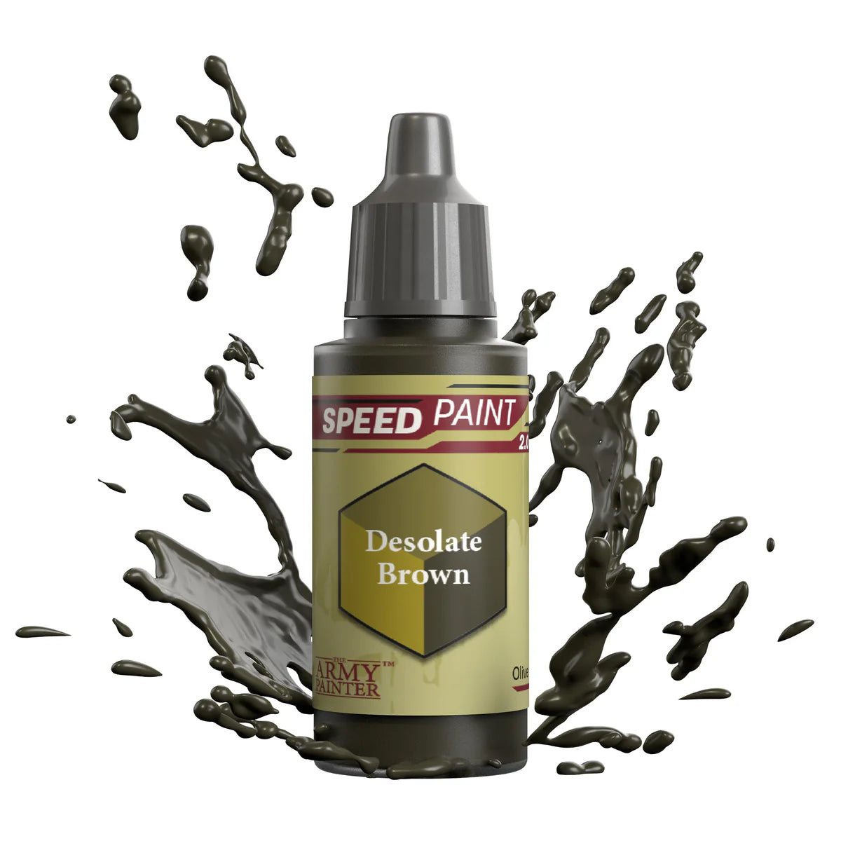 Desolate Brown 18ml Speedpaint 2.0 z rozbryzgiem farby - farba one-coat do szybkiego malowania figurek - The Army Painter
