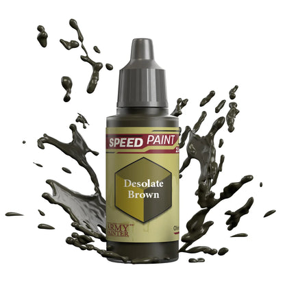Desolate Brown 18ml Speedpaint 2.0 z rozbryzgiem farby - farba one-coat do szybkiego malowania figurek - The Army Painter
