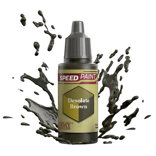 Desolate Brown 18ml Speedpaint 2.0 z rozbryzgiem farby - farba one-coat do szybkiego malowania figurek - The Army Painter
