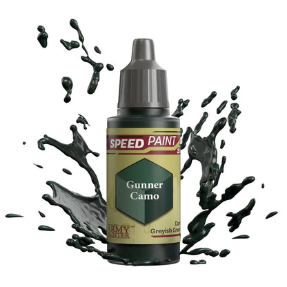 Gunner Camo 18ml Speedpaint 2.0 z rozbryzgiem farby - farba one-coat do szybkiego malowania figurek - The Army Painter

