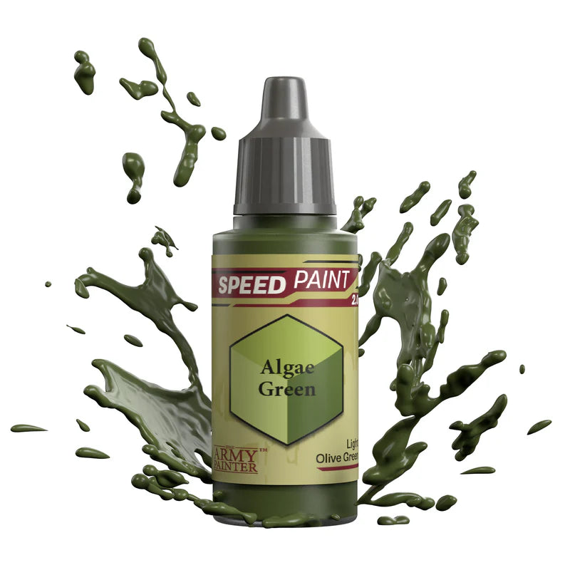 Algae Green 18ml Speedpaint 2.0 z rozbryzgiem farby - farba one-coat do szybkiego malowania figurek - The Army Painter
