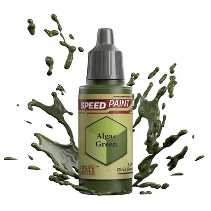 Algae Green 18ml Speedpaint 2.0 z rozbryzgiem farby - farba one-coat do szybkiego malowania figurek - The Army Painter
