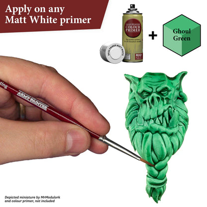 Speedpaint 2.0 - efekt one-coat z automatycznym cieniowaniem i podświetleniem - Ghoul Green na figurce sowy
