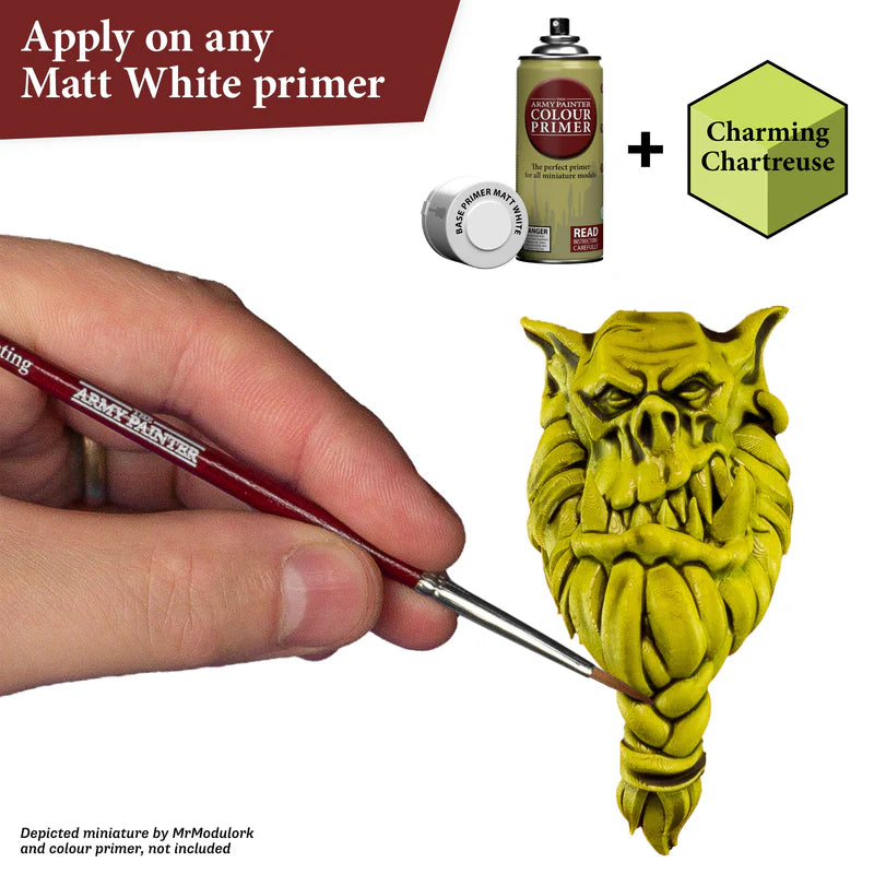 Speedpaint 2.0 - efekt one-coat z automatycznym cieniowaniem i podświetleniem - Charming Chartreuse na figurce sowy
