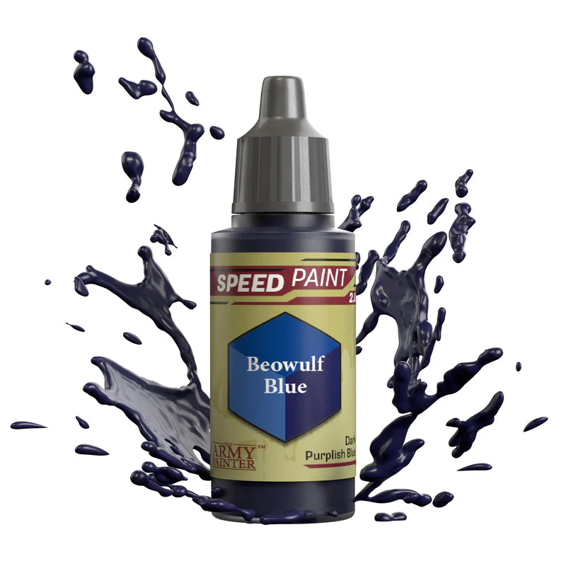 Beowulf Blue 18ml Speedpaint 2.0 z rozbryzgiem farby - farba one-coat do szybkiego malowania figurek - The Army Painter
