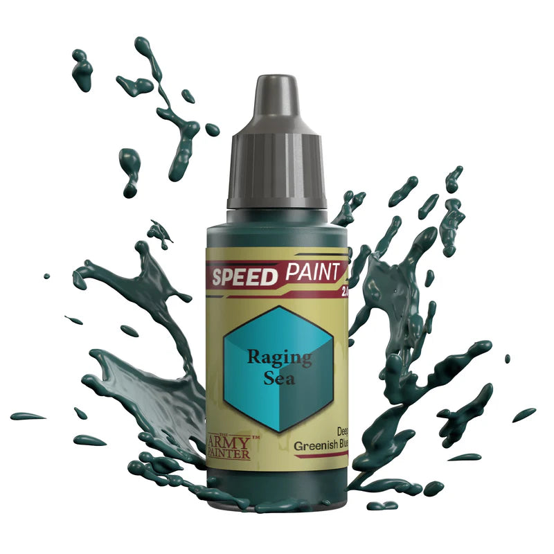 Raging Sea 18ml Speedpaint 2.0 z rozbryzgiem farby - farba one-coat do szybkiego malowania figurek - The Army Painter
