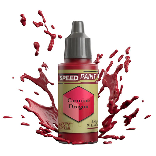 Carmine Dragon 18ml Speedpaint 2.0 z rozbryzgiem farby - farba one-coat do szybkiego malowania figurek - The Army Painter

