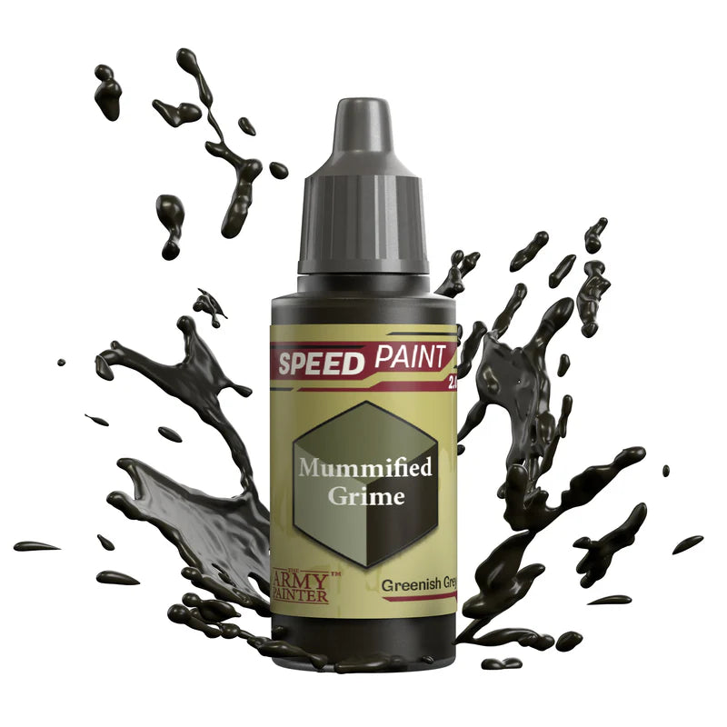 Mummified Grime 18ml Speedpaint 2.0 z rozbryzgiem - farba one-coat do szybkiego malowania figurek - The Army Painter
